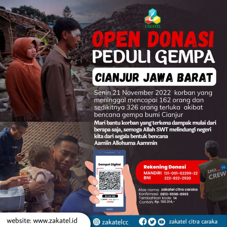 Zakatel Peduli Bencana Cianjur Zakatel